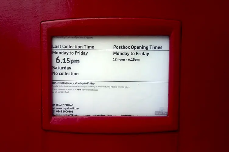 FRANKED MAIL POST BOX COLLECTION TIMES TWICKENHAM